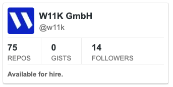 Bild zum Github Account von W11K